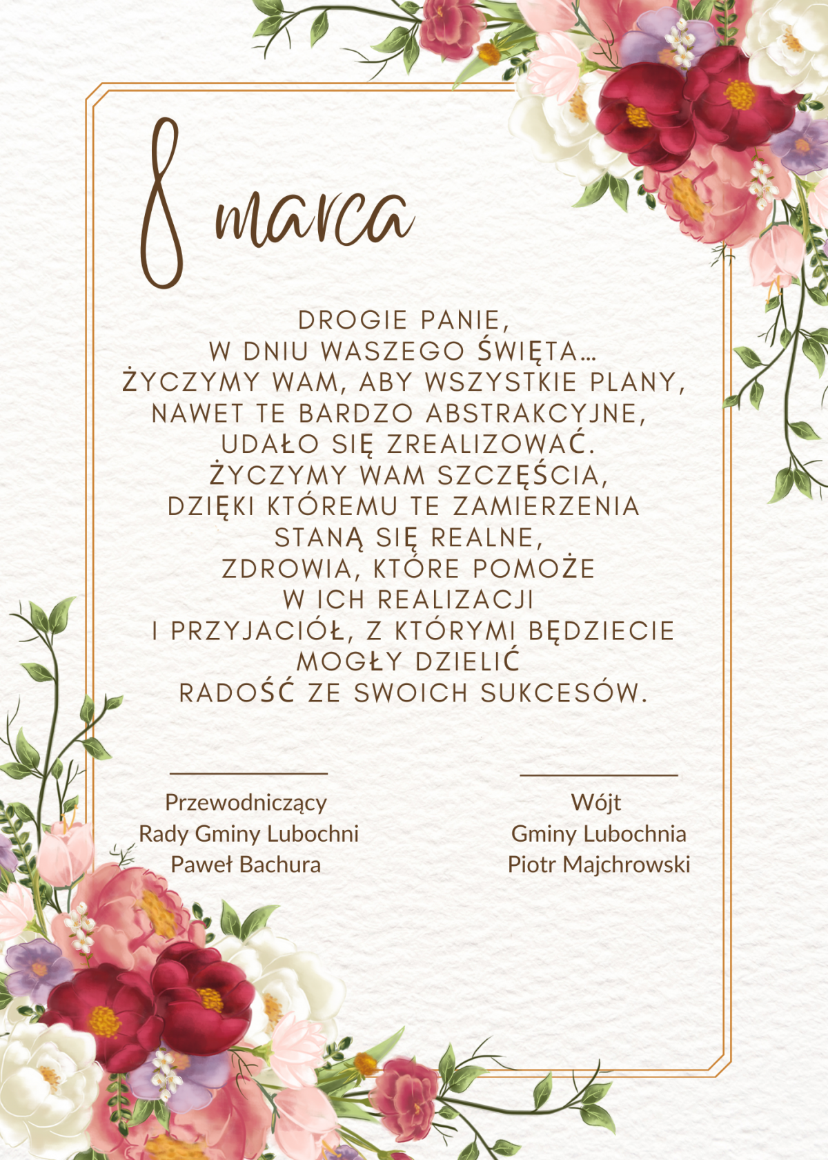 Życzenia na Dzień Kobiet.