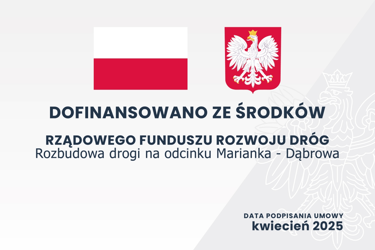 Tablica droga Marianka-Dąbrowa